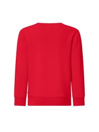 Kinder Sweatshirt aus Bio-Baumwolle in Rot mit Rundhalsausschnitt und Rippbündchen